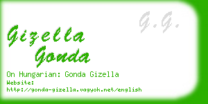 gizella gonda business card